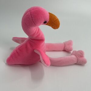TY Beanie Baby Pinky Flamingo Bird Florida Plush Stuffed Animal Retire 1995 RARE